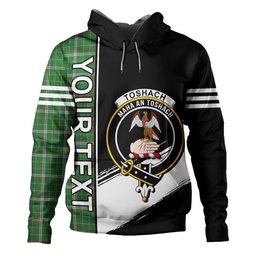 ScotsTee Shop Scottish Toshach Ancient Clan Crest Tartan Hoodie Quarter Personalized