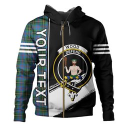ScotsTee Shop Scottish Wood Ancient Clan Crest Tartan Hoodie Quarter Personalized