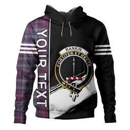 ScotsTee Shop Scottish Rankin Weathered Clan Crest Tartan Hoodie Quarter Personalized