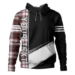 ScotsTee Shop Scottish MacPherson of Pitmain Weathered Clan Crest Tartan Hoodie Quarter Personalized