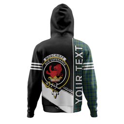 ScotsTee Shop Scottish Moncrieffe of Atholl Modern Clan Crest Tartan Hoodie Quarter Personalized