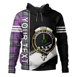 ScotsTee Shop Scottish Yule Weathered Clan Crest Tartan Hoodie Quarter Personalized