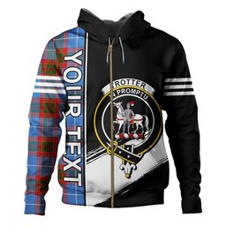 ScotsTee Shop Scottish Trotter Clan Crest Tartan Hoodie Quarter Personalized