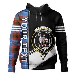 ScotsTee Shop Scottish Trotter Clan Crest Tartan Hoodie Quarter Personalized