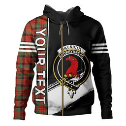 ScotsTee Shop Scottish MacNicol Modern Clan Crest Tartan Hoodie Quarter Personalized