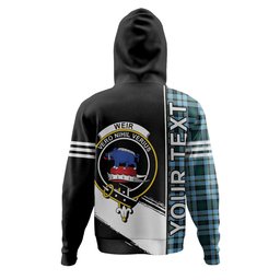 ScotsTee Shop Scottish Weir Modern Clan Crest Tartan Hoodie Quarter Personalized