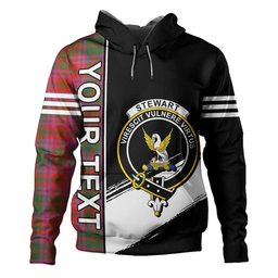 ScotsTee Shop Scottish Stewart of Killiecrankie Ancient Clan Crest Tartan Hoodie Quarter Personalized