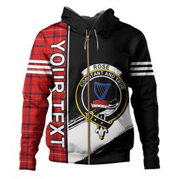 ScotsTee Shop Scottish Rose Modern Clan Crest Tartan Hoodie Quarter Personalized