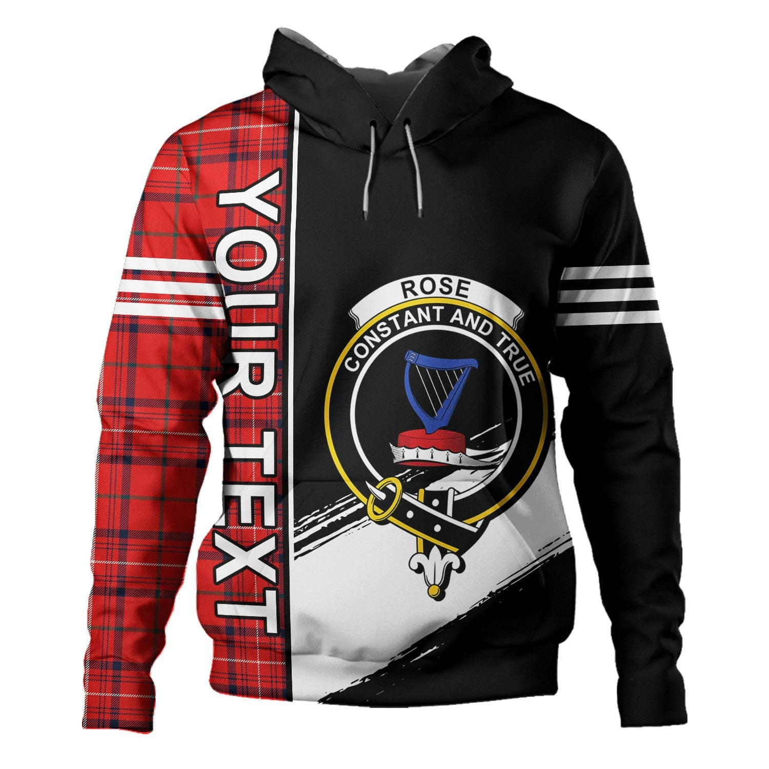 ScotsTee Shop Scottish Rose Modern Clan Crest Tartan Hoodie Quarter Personalized