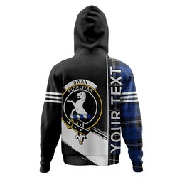 ScotsTee Shop Scottish Swan Modern Clan Crest Tartan Hoodie Quarter Personalized