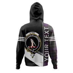 ScotsTee Shop Scottish Syme Weathered Clan Crest Tartan Hoodie Quarter Personalized