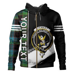 ScotsTee Shop Scottish Stewart Old Ancient Clan Crest Tartan Hoodie Quarter Personalized