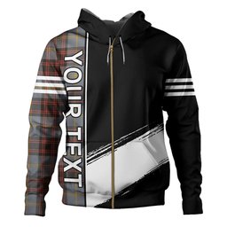 ScotsTee Shop Scottish Rutherford Weathered Clan Crest Tartan Hoodie Quarter Personalized