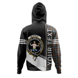 ScotsTee Shop Scottish Murray of Atholl variation (Murray of Atholl; variation) Weathered Clan Crest Tartan Hoodie Quarter Personalized