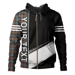 ScotsTee Shop Scottish Murray of Atholl variation (Murray of Atholl; variation) Weathered Clan Crest Tartan Hoodie Quarter Personalized