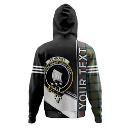 ScotsTee Shop Scottish Tennant Ancient Clan Crest Tartan Hoodie Quarter Personalized