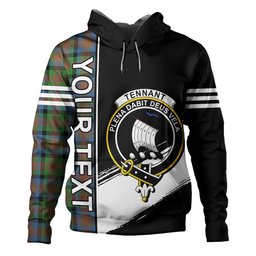 ScotsTee Shop Scottish Tennant Ancient Clan Crest Tartan Hoodie Quarter Personalized