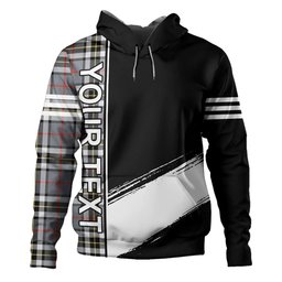 ScotsTee Shop Scottish Thomson Grey (MacThomas Thompson Grey) Modern Clan Crest Tartan Hoodie Quarter Personalized