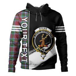 ScotsTee Shop Scottish Spens Ancient Clan Crest Tartan Hoodie Quarter Personalized