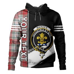 ScotsTee Shop Scottish Warden Weathered Clan Crest Tartan Hoodie Quarter Personalized