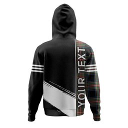 ScotsTee Shop Scottish Stewart Black Ancient Clan Crest Tartan Hoodie Quarter Personalized