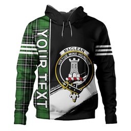 ScotsTee Shop Scottish MacLean of Duart Hunting (Vestiarium Scoticum) Ancient Clan Crest Tartan Hoodie Quarter Personalized