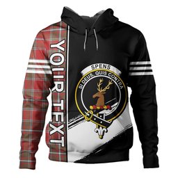 ScotsTee Shop Scottish Spens Weathered Clan Crest Tartan Hoodie Quarter Personalized