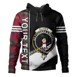 ScotsTee Shop Scottish Oliver Modern Clan Crest Tartan Hoodie Quarter Personalized