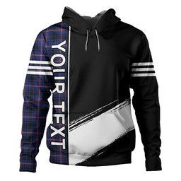 ScotsTee Shop Scottish MacIver of Strome Modern Clan Crest Tartan Hoodie Quarter Personalized