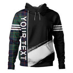 ScotsTee Shop Scottish Strachan Modern Clan Crest Tartan Hoodie Quarter Personalized