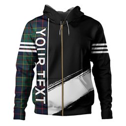 ScotsTee Shop Scottish Strachan Modern Clan Crest Tartan Hoodie Quarter Personalized