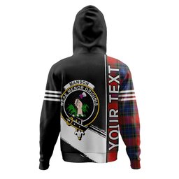ScotsTee Shop Scottish Manson Modern Clan Crest Tartan Hoodie Quarter Personalized