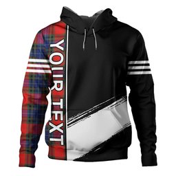 ScotsTee Shop Scottish Manson Modern Clan Crest Tartan Hoodie Quarter Personalized