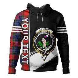 ScotsTee Shop Scottish Manson Modern Clan Crest Tartan Hoodie Quarter Personalized