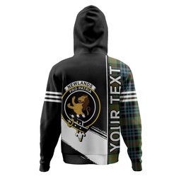 ScotsTee Shop Scottish Newlands (Walker Newlands) Ancient Clan Crest Tartan Hoodie Quarter Personalized