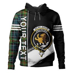 ScotsTee Shop Scottish Newlands (Walker Newlands) Ancient Clan Crest Tartan Hoodie Quarter Personalized