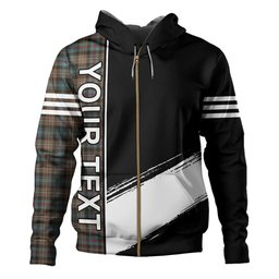 ScotsTee Shop Scottish MacKenzie Weathered Clan Crest Tartan Hoodie Quarter Personalized