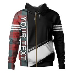 ScotsTee Shop Scottish Robinson Dress (Robins Dress) Weathered Clan Crest Tartan Hoodie Quarter Personalized