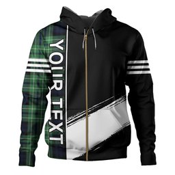 ScotsTee Shop Scottish MacNeil of Colonsay (MacNeil of Barra of Colonsay) Modern Clan Crest Tartan Hoodie Quarter Personalized