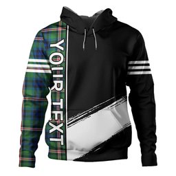 ScotsTee Shop Scottish Reid (Mill City) Modern Clan Crest Tartan Hoodie Quarter Personalized