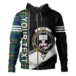 ScotsTee Shop Scottish Reid (Mill City) Modern Clan Crest Tartan Hoodie Quarter Personalized