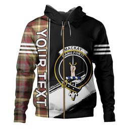 ScotsTee Shop Scottish MacKay of Strathnaver Ancient Clan Crest Tartan Hoodie Quarter Personalized