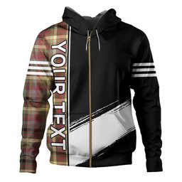 ScotsTee Shop Scottish MacKay of Strathnaver Ancient Clan Crest Tartan Hoodie Quarter Personalized