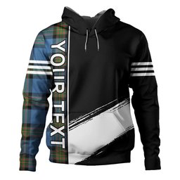 ScotsTee Shop Scottish MacLaren of Broich Ancient Clan Crest Tartan Hoodie Quarter Personalized