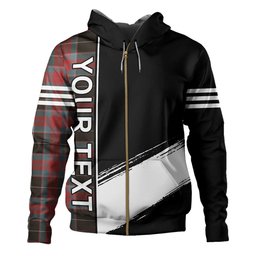 ScotsTee Shop Scottish Ramsay Green Weathered Clan Crest Tartan Hoodie Quarter Personalized