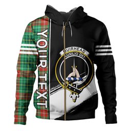 ScotsTee Shop Scottish Muirhead Modern Clan Crest Tartan Hoodie Quarter Personalized