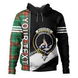 ScotsTee Shop Scottish Muirhead Modern Clan Crest Tartan Hoodie Quarter Personalized