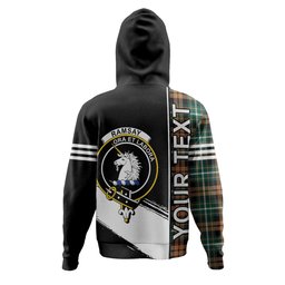 ScotsTee Shop Scottish Ramsay Orange Modern Clan Crest Tartan Hoodie Quarter Personalized