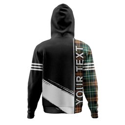 ScotsTee Shop Scottish Ramsay Orange Modern Clan Crest Tartan Hoodie Quarter Personalized