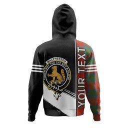 ScotsTee Shop Scottish MacPherson of Cluny Ancient Clan Crest Tartan Hoodie Quarter Personalized